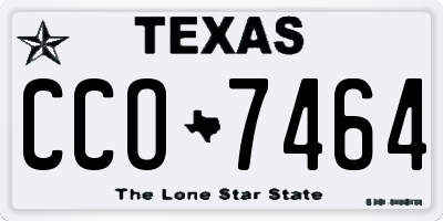 TX license plate CCO7464
