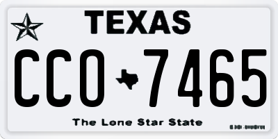 TX license plate CCO7465