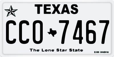 TX license plate CCO7467