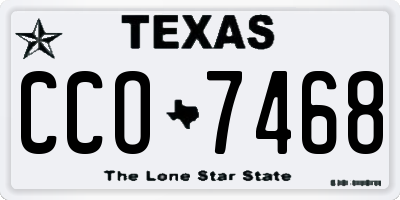 TX license plate CCO7468