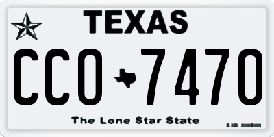TX license plate CCO7470