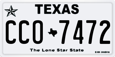 TX license plate CCO7472