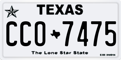 TX license plate CCO7475