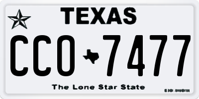TX license plate CCO7477