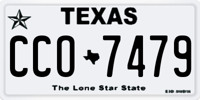 TX license plate CCO7479