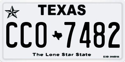 TX license plate CCO7482
