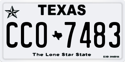 TX license plate CCO7483
