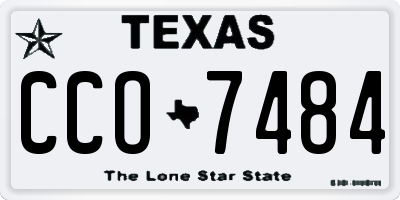 TX license plate CCO7484