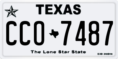 TX license plate CCO7487
