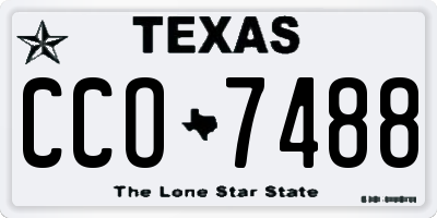 TX license plate CCO7488