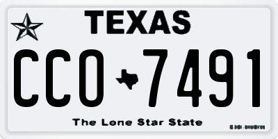 TX license plate CCO7491