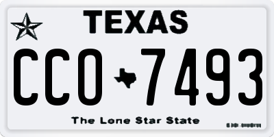 TX license plate CCO7493