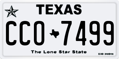 TX license plate CCO7499