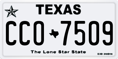 TX license plate CCO7509