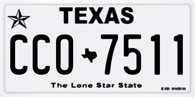 TX license plate CCO7511
