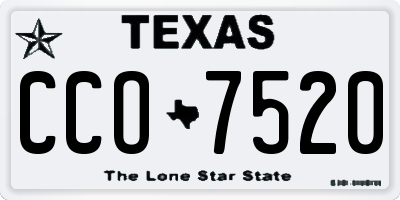 TX license plate CCO7520