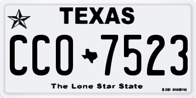 TX license plate CCO7523