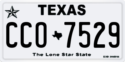 TX license plate CCO7529
