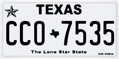 TX license plate CCO7535