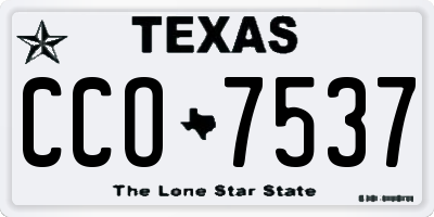 TX license plate CCO7537
