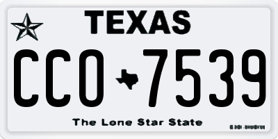 TX license plate CCO7539