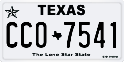 TX license plate CCO7541