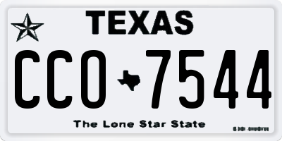 TX license plate CCO7544