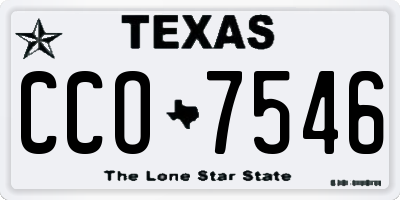 TX license plate CCO7546