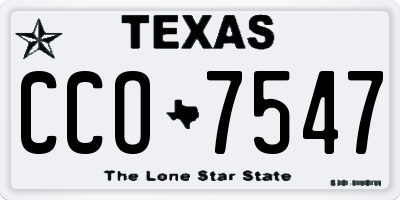 TX license plate CCO7547
