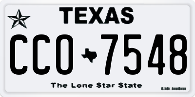 TX license plate CCO7548