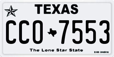 TX license plate CCO7553