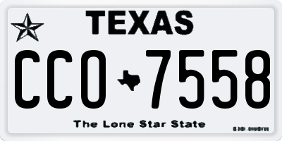 TX license plate CCO7558