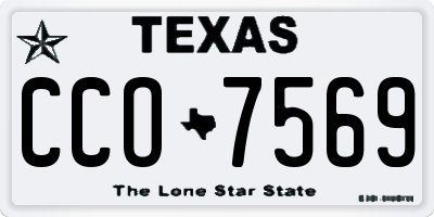 TX license plate CCO7569