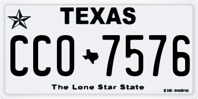 TX license plate CCO7576