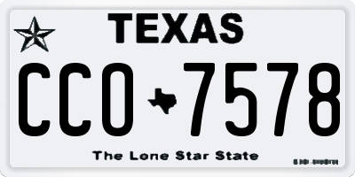 TX license plate CCO7578
