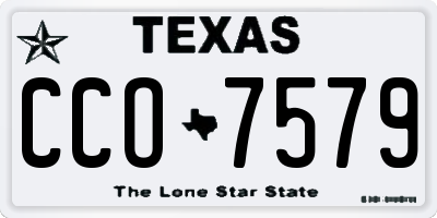 TX license plate CCO7579