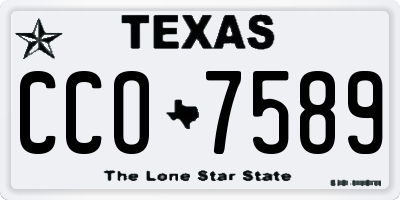 TX license plate CCO7589