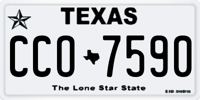 TX license plate CCO7590
