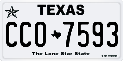 TX license plate CCO7593