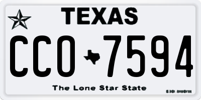 TX license plate CCO7594