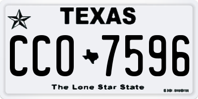 TX license plate CCO7596
