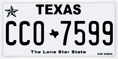 TX license plate CCO7599