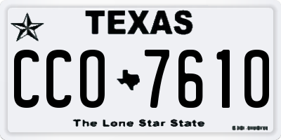 TX license plate CCO7610