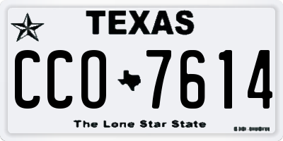 TX license plate CCO7614