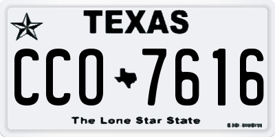TX license plate CCO7616