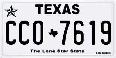 TX license plate CCO7619