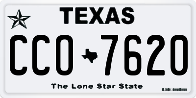 TX license plate CCO7620