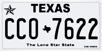 TX license plate CCO7622