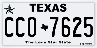 TX license plate CCO7625
