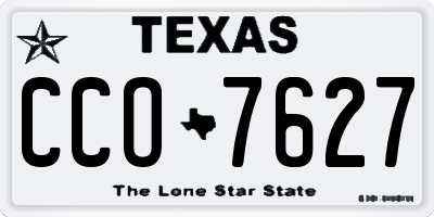 TX license plate CCO7627